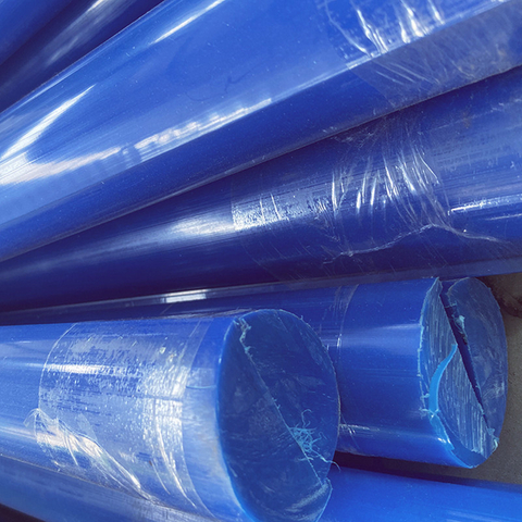 Desconto Haste de nylon azul, haste redonda de plástico de nylon pa6