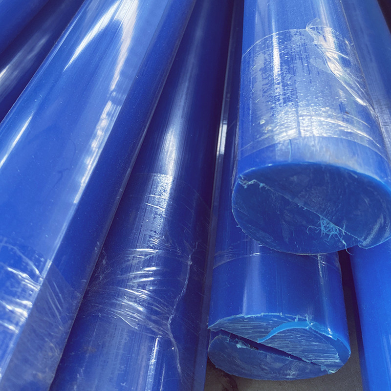 Desconto Haste de nylon azul, haste redonda de plástico de nylon pa6