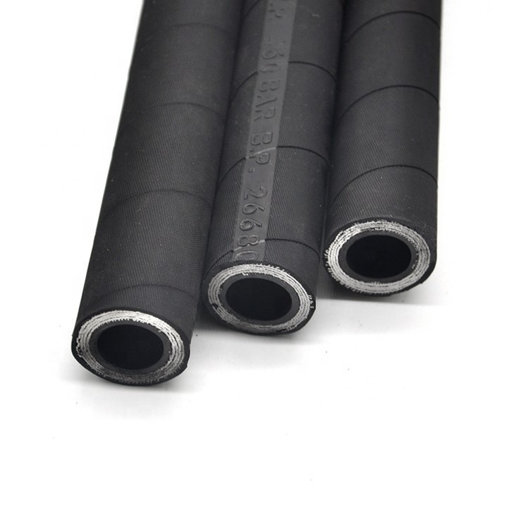 3/4 de polegada SAE 100r2at / 2sn trança de fio de aço de alta pressão resistente a óleo mangueira hidráulica de piques de borracha para escavadeira