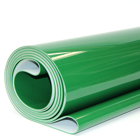 Fabricante atacado 1mm-8mm PVC verde/PU/correias transportadoras de borracha