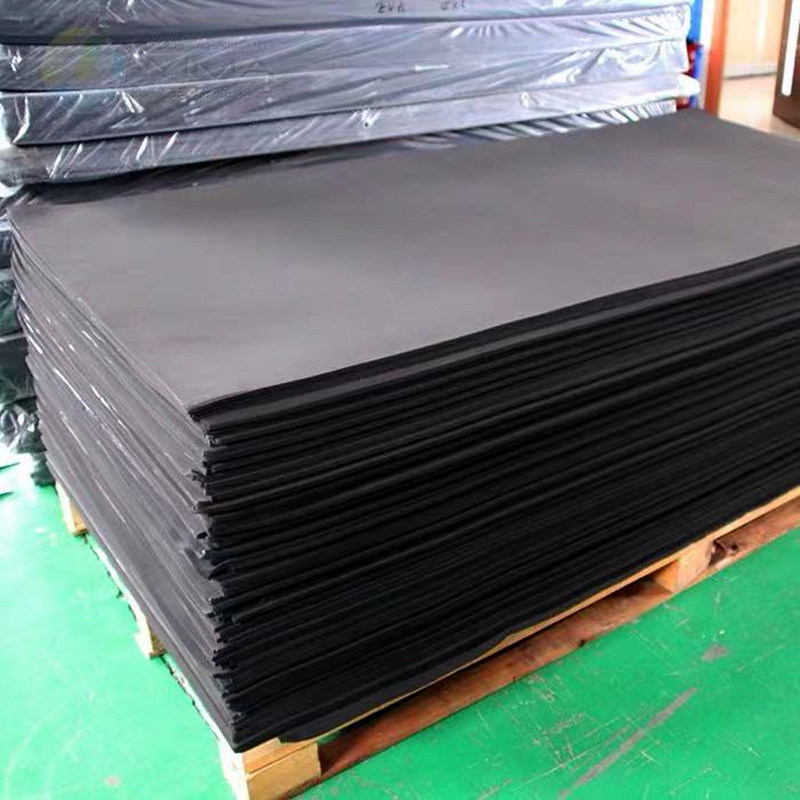 Choque industrial da folha da borracha de silicone que absorve o produto preto do neopreno SBR FKM NBR EPDM