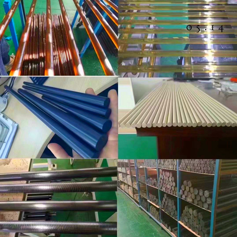 Desconto Haste de nylon azul, haste redonda de plástico de nylon pa6