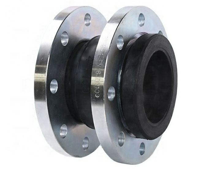 Junta flexível de expansão de fole de borracha de aço forjado flange para tubo